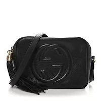 Gucci Pebbled Calfskin Small Soho Disco Bag Camelia -FINAL SALE NO RETURNS