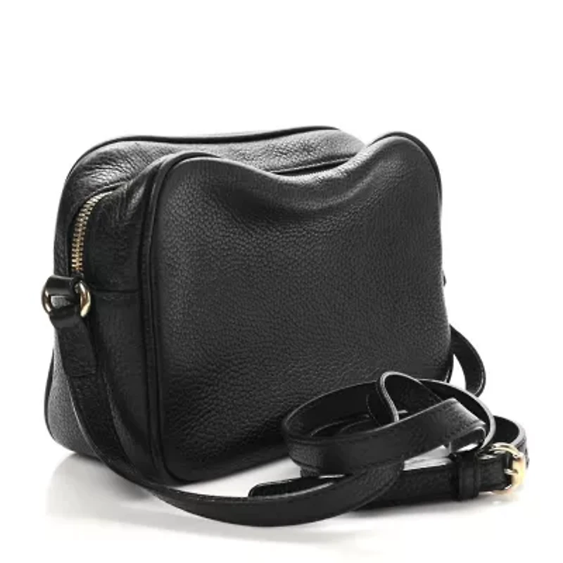 Gucci Pebbled Calfskin Small Soho Disco Bag Camelia -FINAL SALE NO RETURNS