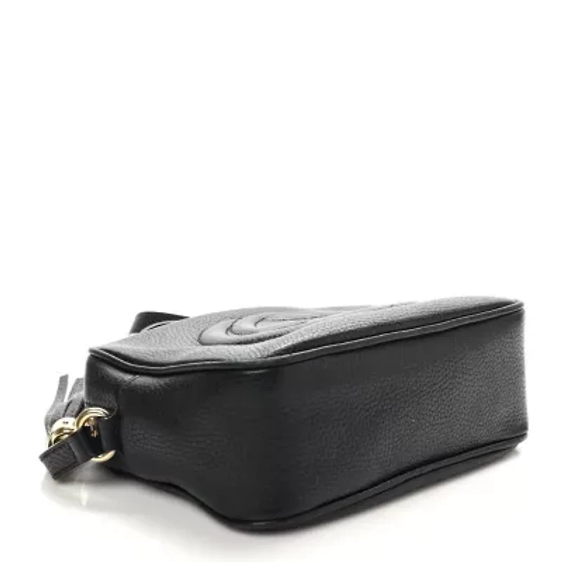 Gucci Pebbled Calfskin Small Soho Disco Bag Camelia -FINAL SALE NO RETURNS