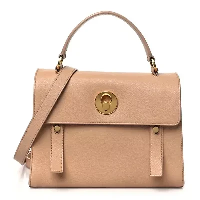 Saint Laurent Calfskin Canvas Small Muse Two Beige -FINAL SALE NO RETURNS