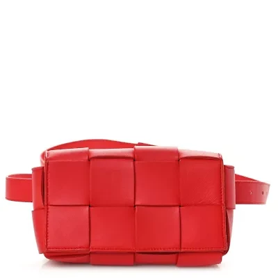 Bottega Veneta Nappa Maxi Intreccio The Belt Cassette Bag Chilli -FINAL SALE NO RETURNS