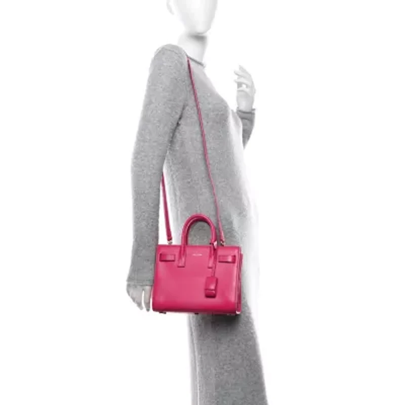Saint Laurent Calfskin Nano Sac De Jour Bubblegum -FINAL SALE NO RETURNS