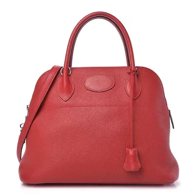 Hermes Bolide Taurilon Clemence Rouge Grenat Shoulder Bag -FINAL SALE NO RETURNS