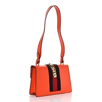 Gucci Calfskin Small Sylvie Shoulder Bag Black -FINAL SALE NO RETURNS