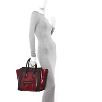 Celine Snakeskin Calfskin Mini Luggage Red -FINAL SALE NO RETURNS