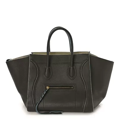 Celine Grained Calfskin Medium Phantom Luggage Grey Blue -FINAL SALE NO RETURNS