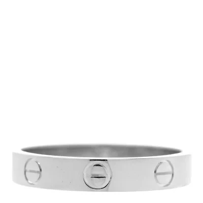 Cartier 18K White Gold 3.5mm LOVE Wedding Band Ring 55 7.25 -FINAL SALE NO RETURNS