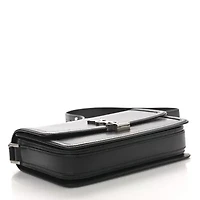 Saint Laurent Box Calfskin Monogram Medium Solferino Satchel Black -FINAL SALE NO RETURNS