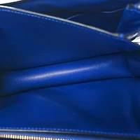 Celine Spazzolato Calfskin Medium Classic Box Flap Bag Blue -FINAL SALE NO RETURNS