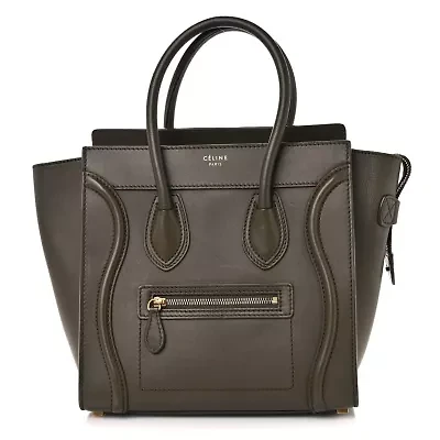 Celine Smooth Calfskin Micro Luggage White -FINAL SALE NO RETURNS