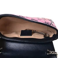 Gucci Calfskin Matelasse Super Mini GG Marmont Shoulder Bag Black -FINAL SALE NO RETURNS