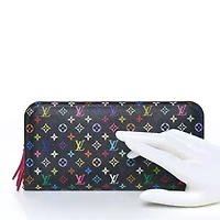 Louis Vuitton Monogram Multicolor Insolite Wallet Black Violet -FINAL SALE NO RETURNS