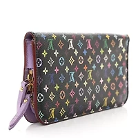 Louis Vuitton Monogram Multicolor Insolite Wallet Black Violet -FINAL SALE NO RETURNS