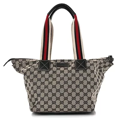 Gucci Medium Web Handle Bucket Tote -FINAL SALE NO RETURNS