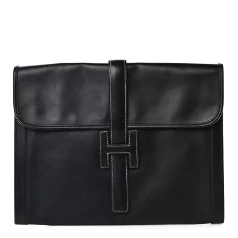 Hermes Jige Clutch Box Calf -FINAL SALE NO RETURNS