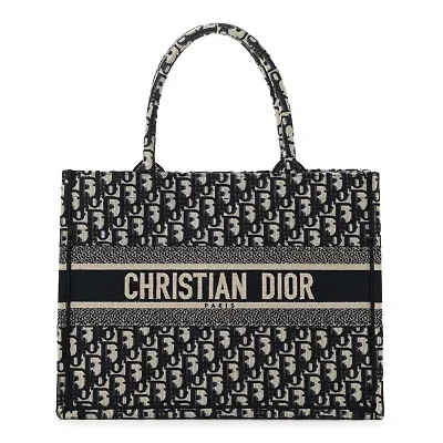 Dior Oblique Medium Book Tote Blue Multicolor -FINAL SALE NO RETURNS