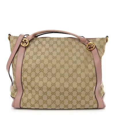 Gucci Twins Two-Way Tote Bag GG Canvas -FINAL SALE NO RETURNS