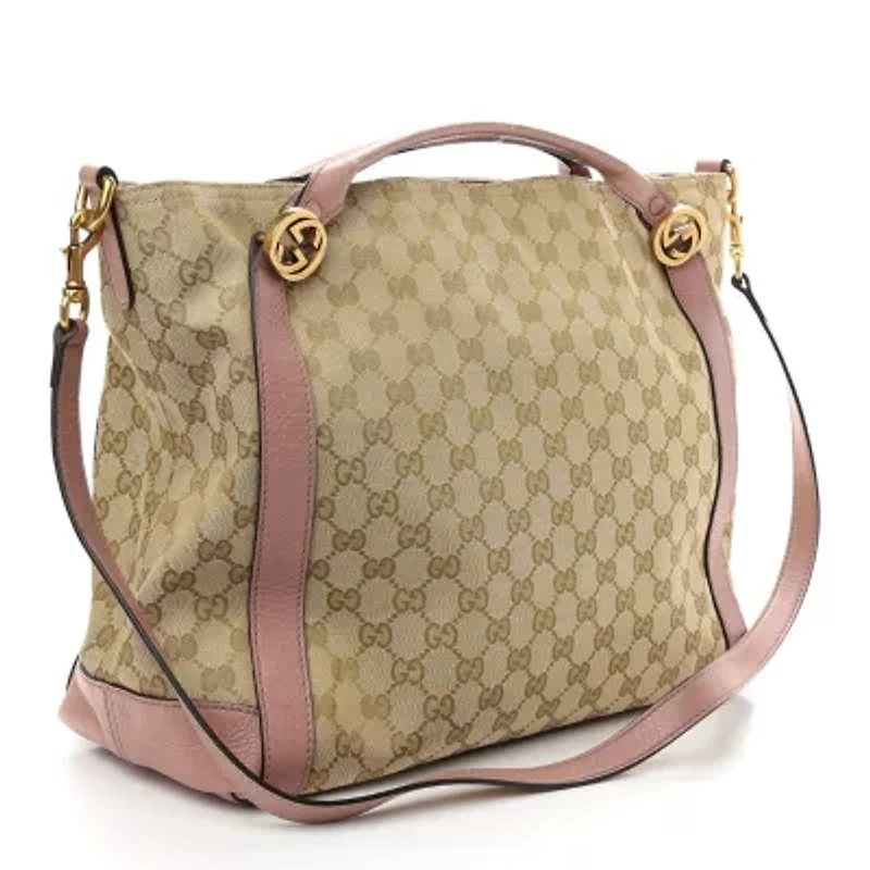 Gucci Twins Two-Way Tote Bag GG Canvas -FINAL SALE NO RETURNS