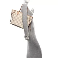 Louis Vuitton Neverfull with Pouch PM Damier Azur -FINAL SALE NO RETURNS