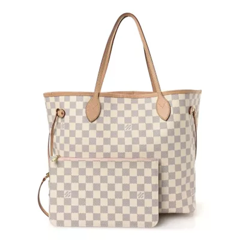Louis Vuitton Neverfull with Pouch PM Damier Azur -FINAL SALE NO RETURNS