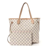 Louis Vuitton Neverfull with Pouch PM Damier Azur -FINAL SALE NO RETURNS