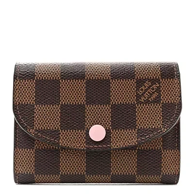 Louis Vuitton Damier Ebene Rosalie Coin Purse Rose Ballerine -FINAL SALE NO RETURNS