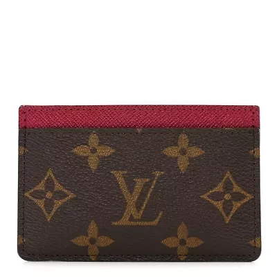 Louis Vuitton Monogram Card Holder Fuchsia -FINAL SALE NO RETURNS