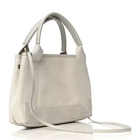 Balenciaga Cotton Canvas Calfskin Navy Cabas XS Natural -FINAL SALE NO RETURNS