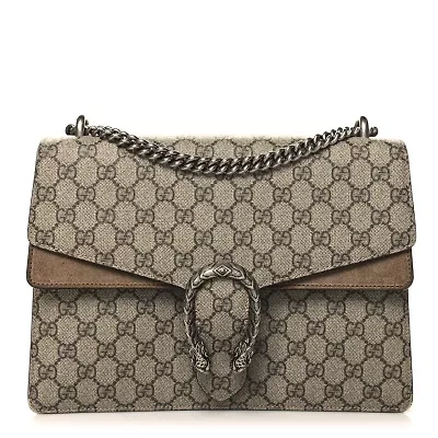 Gucci GG Supreme Monogram Mini Dionysus Shoulder Bag Pink -FINAL SALE NO RETURNS