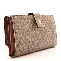 Gucci GG Supreme Monogram Stars Continental Flap Wallet Beige Pink -FINAL SALE NO RETURNS