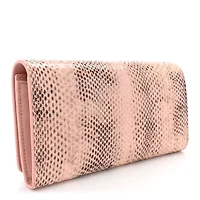 Gucci Python Script Continental Zip Wallet Pink -FINAL SALE NO RETURNS