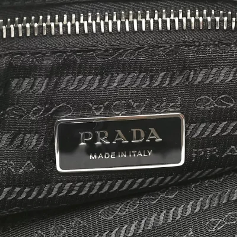 Prada Terry Cloth Tote Bag White Black -FINAL SALE NO RETURNS