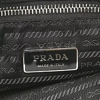 Prada Terry Cloth Tote Bag White Black -FINAL SALE NO RETURNS