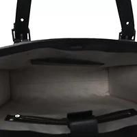 Gucci Calfskin GG Tennis Embossed Medium Tote Bag Black -FINAL SALE NO RETURNS