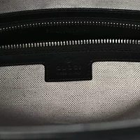 Gucci Calfskin GG Tennis Embossed Medium Tote Bag Black -FINAL SALE NO RETURNS