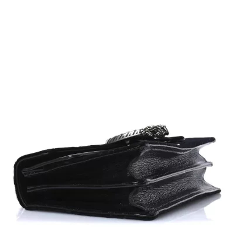 Gucci Velvet GG Monogram Small Dionysus Shoulder Bag Black -FINAL SALE NO RETURNS