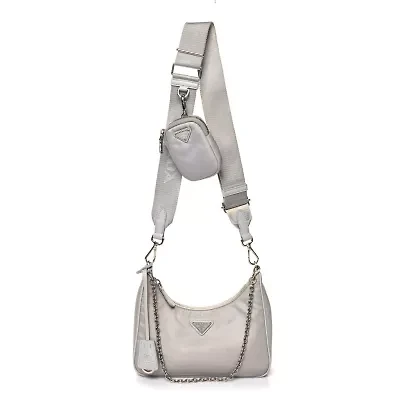 Prada Re-Nylon Saffiano Re-Edition 2005 Shoulder Bag Fiordaliso -FINAL SALE NO RETURNS