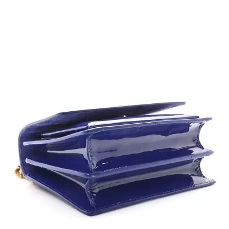 Saint Laurent Patent Small Monogram Sunset Royal Blue -FINAL SALE NO RETURNS