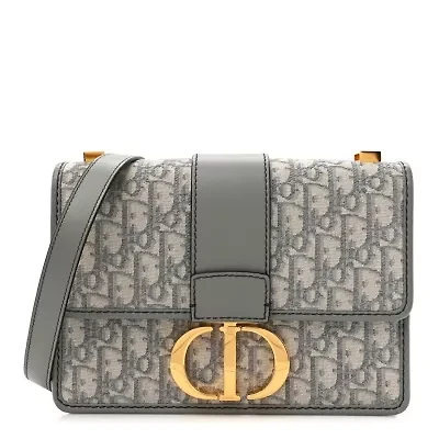 Dior Oblique 30 Montaigne Flap Bag Grey -FINAL SALE NO RETURNS