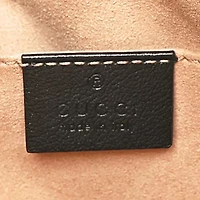 Gucci Monogram Matelasse Diagonal Small GG Marmont Chain Shoulder Bag Beige Black -FINAL SALE NO RETURNS