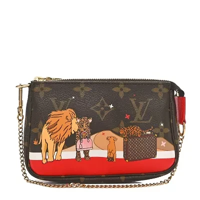 Louis Vuitton Monogram 2018 Christmas Animation Mini Cats Pochette Accessories -FINAL SALE NO RETURNS