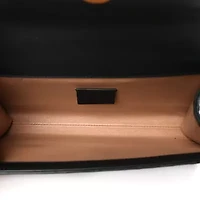 Gucci Crocodile Embossed Dragon Top Handle Shoulder Bag Black -FINAL SALE NO RETURNS