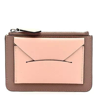 Moynat Carat Calfskin Envelope Zip Coin Purse -FINAL SALE NO RETURNS