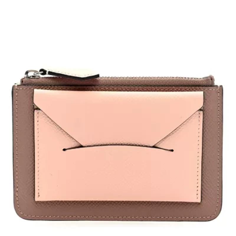 Moynat Carat Calfskin Envelope Zip Coin Purse -FINAL SALE NO RETURNS