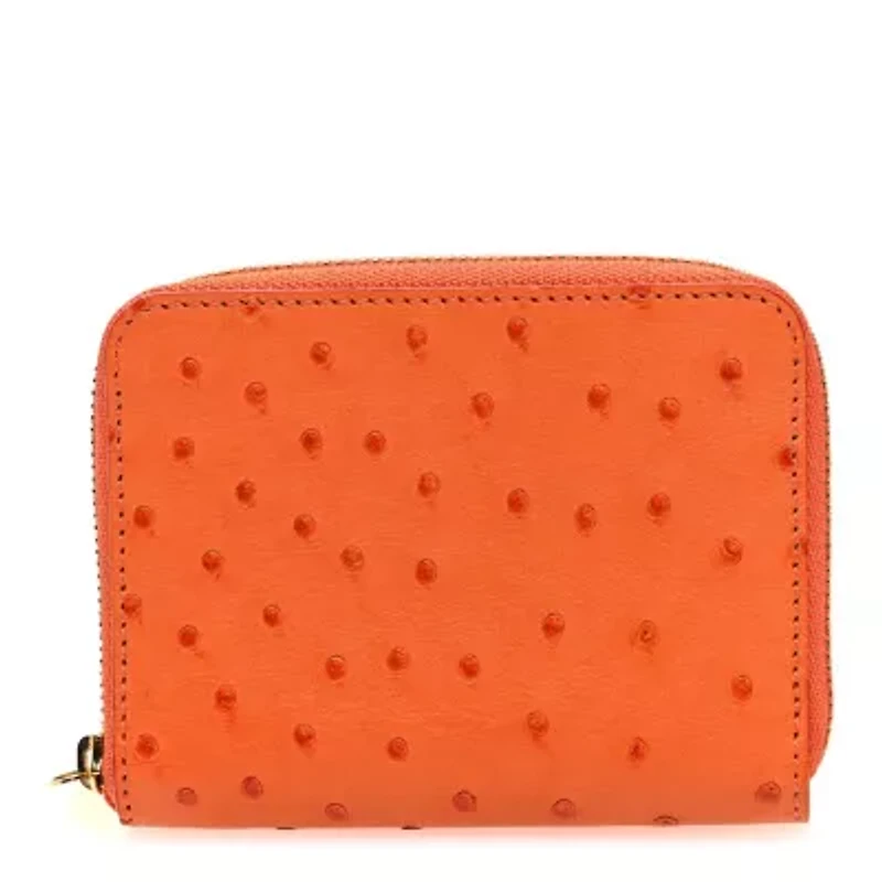 Louis Vuitton Ostrich Zippy Coin Purse Piment -FINAL SALE NO RETURNS