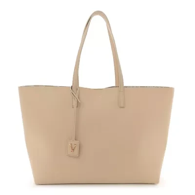 Versace Calfskin Virtus Tote Beige -FINAL SALE NO RETURNS