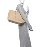 Versace Calfskin Virtus Tote Beige -FINAL SALE NO RETURNS