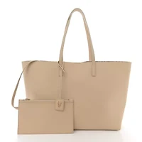 Versace Calfskin Virtus Tote Beige -FINAL SALE NO RETURNS