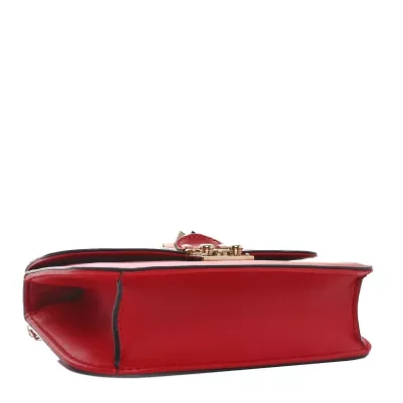 Valentino Garavani Vitello Medium Glam Lock Rockstud Flap Pop Apple -FINAL SALE NO RETURNS