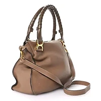 Chloe Calfskin Large Marcie Satchel Nut -FINAL SALE NO RETURNS